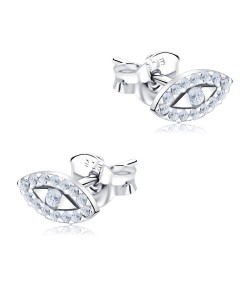 Eye Design with CZ Stone Silver Stud Earring STS-5151